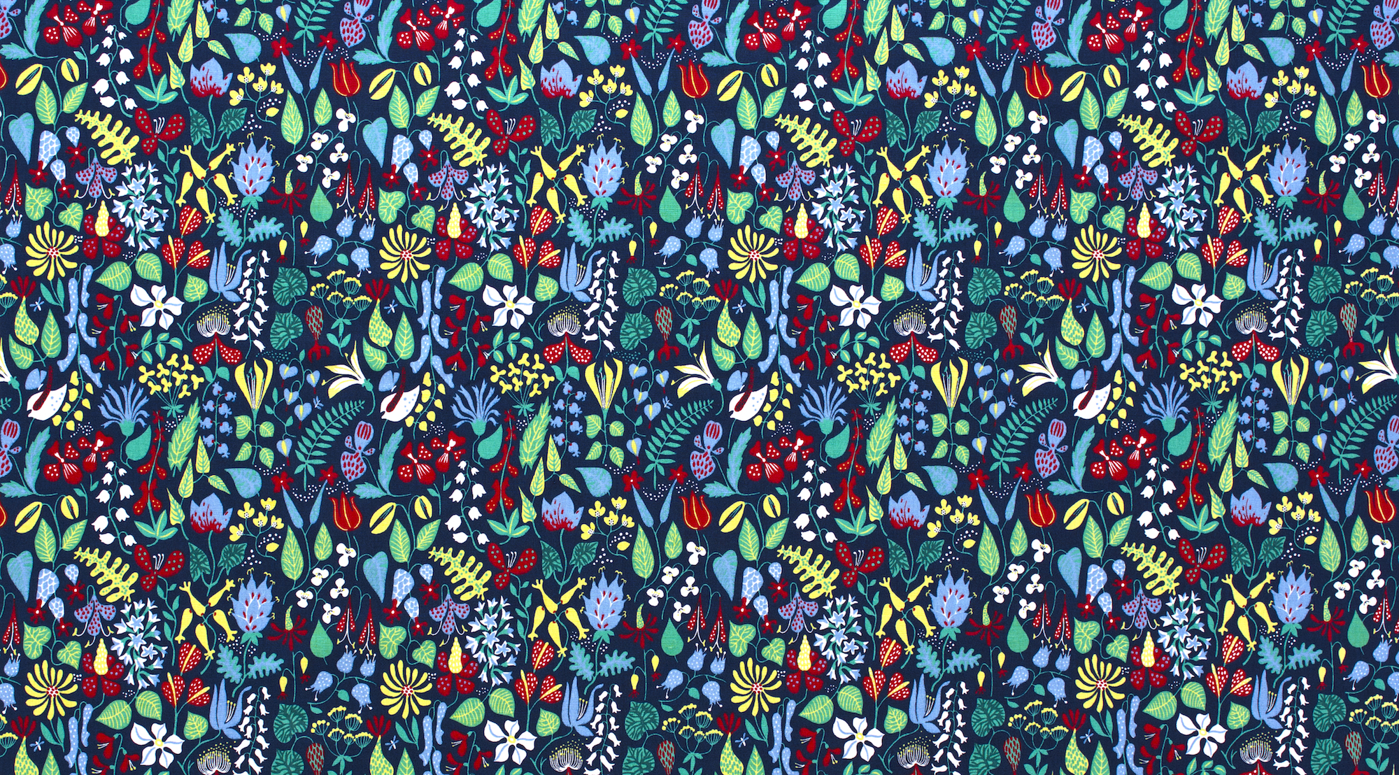 Herbarium Satin  blå