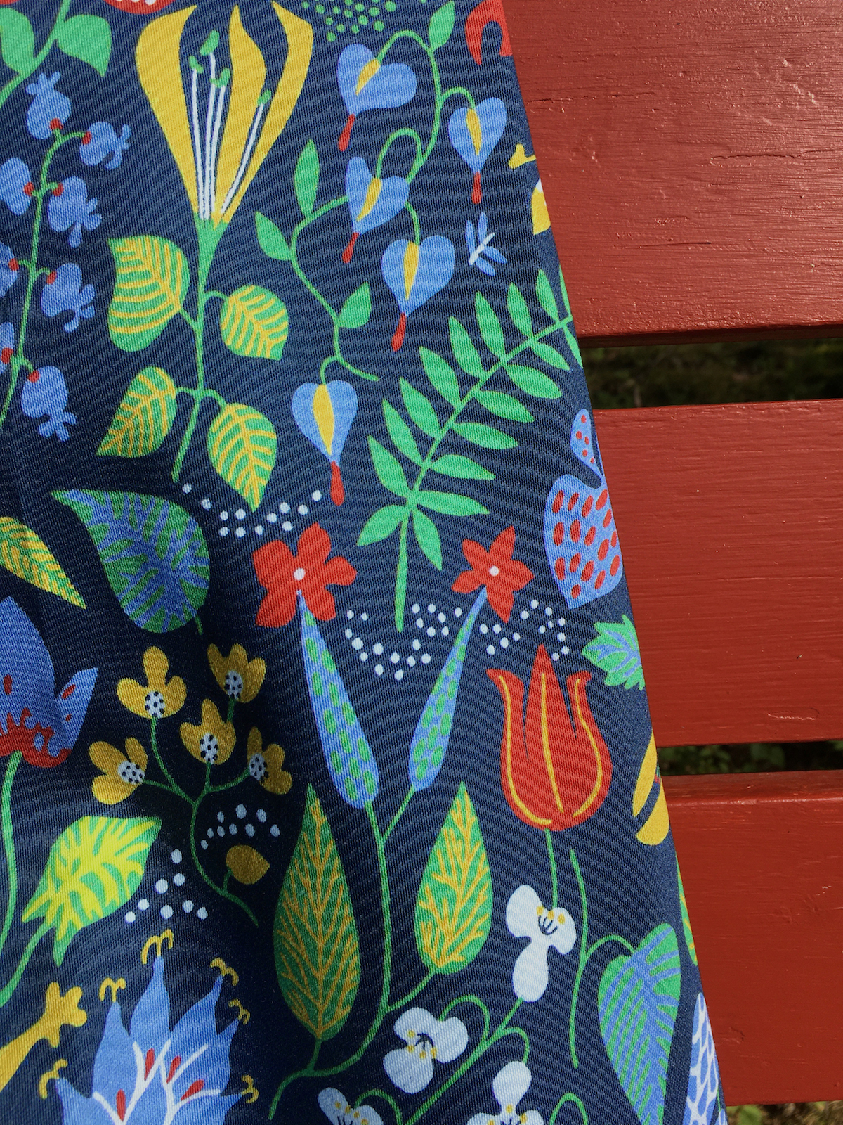 Herbarium Satin  blå